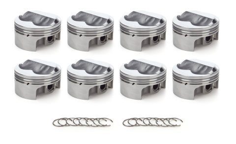 Piston - AutoTec - Forged - Dome - 4.030 in Bore - 1.5 x 1.5 x 3.0 mm Ring Grooves - Plus 12.70 cc - Coated Skirt - Small Block Chevy - Set of 8