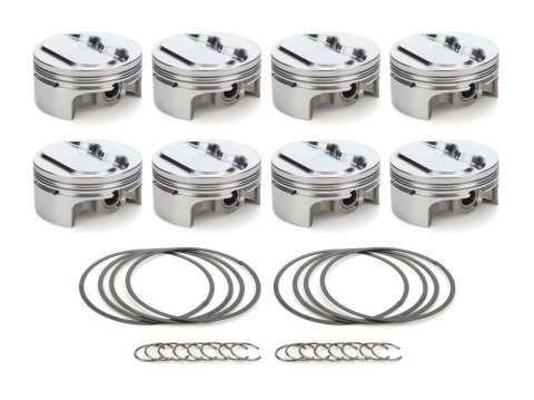 Piston - AutoTec - Forged - Dome - 4.155 in Bore - 1.5 x 1.5 x 3.0 mm Ring Grooves - Plus 3.80 cc - Small Block Chevy - Set of 8