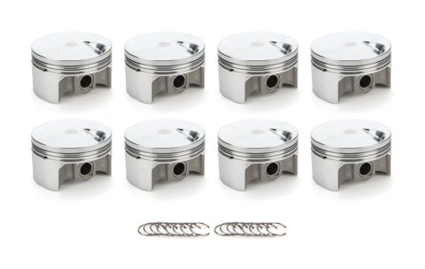 Piston - AutoTec - Forged - Flat Top - 4.500 in Bore - 1.5 x 1.5 x 3.0 mm Ring Grooves - Minus 3.00 cc - Big Block Chevy - Set of 8