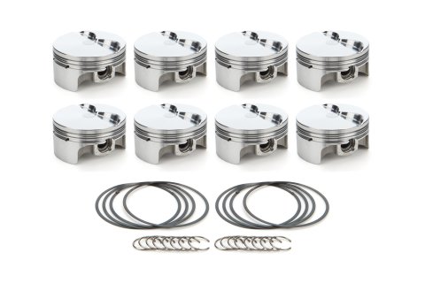 Piston - AutoTec - Forged - Flat Top - 4.030 in Bore - 1.5 x 1.5 x 3.0 mm Ring Grooves - Minus 5.00 cc - Small Block Ford - Set of 8