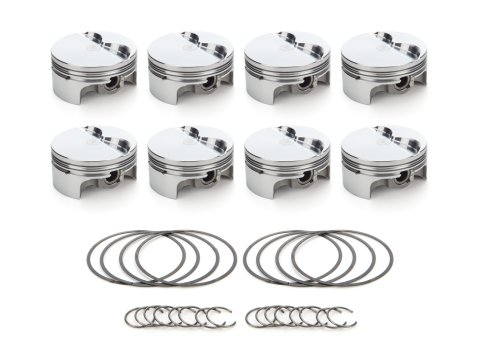 Piston - AutoTec - Forged - Flat Top - 4.030 in Bore - 1.5 x 1.5 x 3.0 mm Ring Grooves - Minus 5.00 cc - Small Block Ford - Set of 8