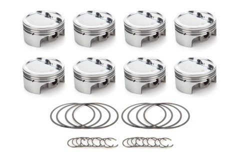 Piston - AutoTec - Forged - Dished - 4.030 in Bore - 1.5 x 1.5 x 3.0 mm Ring Grooves - Minus 16.00 cc - Small Block Ford - Set of 8