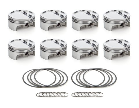 Piston - AutoTec - Forged - Dished - 4.125 in Bore - 1.5 x 1.5 x 3.0 mm Ring Grooves - Minus 23.80 cc - Small Block Ford - Set of 8