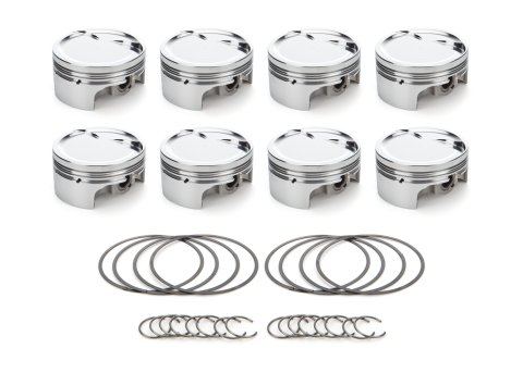 Piston - AutoTec - Twisted Wedge - Forged - Dished - 4.030 in Bore - 1.5 x 1.5 x 3.0 mm Ring Grooves - Minus 16.00 cc - Small Block Ford - Set of 8