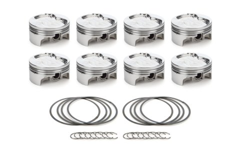 Piston - AutoTec - Twisted Wedge - Forged - Dished - 4.030 in Bore - 1.5 x 1.5 x 3.0 mm Ring Grooves - Minus 20.00 cc - Small Block Ford - Set of 8