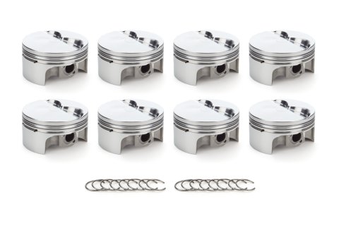 Piston - AutoTec - Forged - Flat Top - 4.030 in Bore - 1.5 x 1.5 x 3.0 mm Ring Grooves - Minus 5.00 cc - Small Block Ford - Set of 8