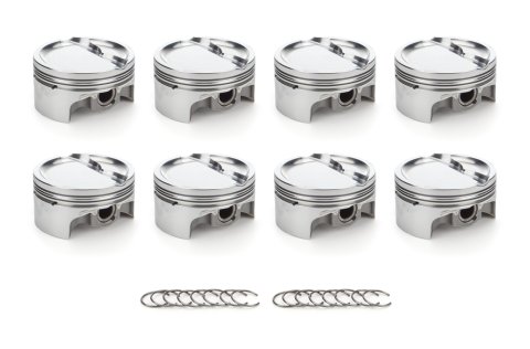 Piston - AutoTec - Forged - Dished - 4.030 in Bore - 1.5 x 1.5 x 3.0 mm Ring Grooves - Minus 29.10 cc - Small Block Ford - Set of 8