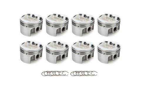 Piston - AutoTec - Forged - Flat Top - 4.030 in Bore - 1.5 x 1.5 x 3.0 mm Ring Grooves - Minus 14.30 cc - Small Block Mopar - Set of 8