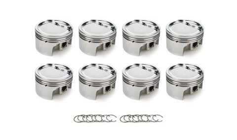 Piston - AutoTec - Forged - Flat Top - 4.030 in Bore - 1.5 x 1.5 x 3.0 mm Ring Grooves - Minus 24.60 cc - Small Block Mopar - Set of 8