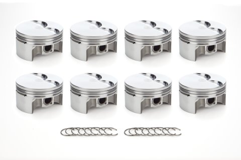 Piston - AutoTec - Forged - Flat Top - 4.010 in Bore - 1.5 x 1.5 x 3.0 mm Ring Grooves - Minus 3.30 cc - GM LS-Series - Set of 8