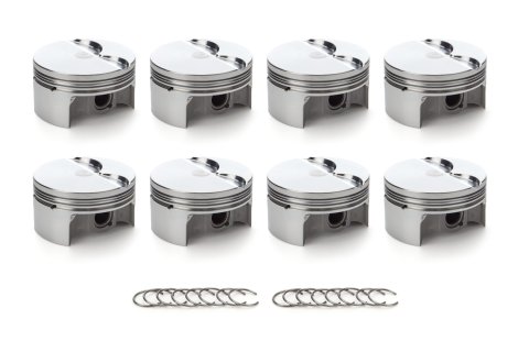 Piston - AutoTec - Forged - Flat Top - 3.908 in Bore - 1.5 x 1.5 x 3.0 mm Ring Grooves - Minus 3.30 cc - GM LS-Series - Set of 8