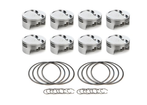 Piston - AutoTec - Forged - Dished - 4.010 in Bore - 1.5 x 1.5 x 3.0 mm Ring Grooves - Minus 10.00 cc - GM LS-Series - Set of 8