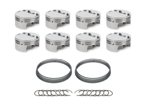 Piston - AutoTec - Forged - Dished - 4.030 in Bore - 1.5 x 1.5 x 3.0 mm Ring Grooves - Minus 10.00 cc - GM LS-Series - Set of 8