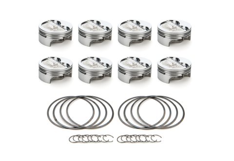 Piston - AutoTec - Forged - Dished - 4.125 in Bore - 1.5 x 1.5 x 3.0 mm Ring Grooves - Minus 16.00 cc - GM LS-Series - Set of 8