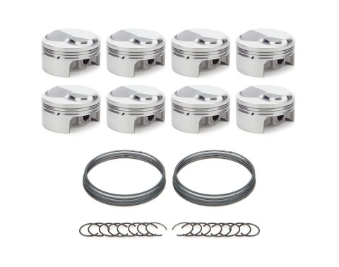 Piston - AutoTec - Forged - Dome - 4.500 in Bore - 1.5 x 1.5 x 3.0 mm Ring Grooves - Plus 32.70 cc - Big Block Chevy - Set of 8