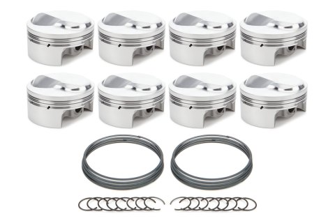 Piston - AutoTec - Forged - Dome - 4.600 in Bore - 1.5 x 1.5 x 3.0 mm Ring Grooves - Plus 28.70 cc - Big Block Chevy - Set of 8