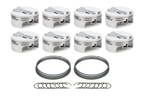 Piston - AutoTec - Forged - Dome - 4.600 in Bore - 1.5 x 1.5 x 3.0 mm Ring Grooves - Plus 28.70 cc - Big Block Chevy - Set of 8