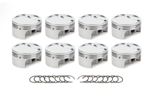 Piston - AutoTec - Forged - Dished - 4.070 in Bore - 1.5 x 1.5 x 3.0 mm Ring Grooves - Minus 20.00 cc - GM LS-Series - Set of 8