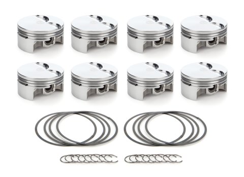 Piston - AutoTec - Forged - Flat Top - 3.905 in Bore - 1.5 x 1.5 x 3.0 mm Ring Grooves - Minus 3.30 cc - GM LS-Series - Set of 8