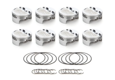 Piston - AutoTec - Forged - Dished - 4.030 in Bore - 1.5 x 1.5 x 3.0 mm Ring Grooves - Minus 10.00 cc - GM LS-Series - Set of 8