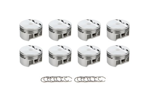 Piston - AutoTec - Forged - Flat Top - 3.572 in Bore - 1.5 x 1.5 x 3.0 mm Ring Grooves - Minus 1.60 cc - Ford Modular - Set of 8