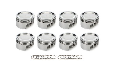 Piston - AutoTec - Forged - Dished - 3.572 in Bore - 1.5 x 1.5 x 3.0 mm Ring Grooves - Minus 20.00 cc - Ford Modular - Set of 8
