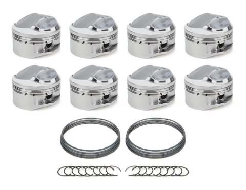 Piston - AutoTec - Dome - Forged - 4.310 in Bore - 1.5 x 1.5 x 3.0 mm Ring Grooves - Plus 47.40 cc - Big Block Chevy - Set of 8