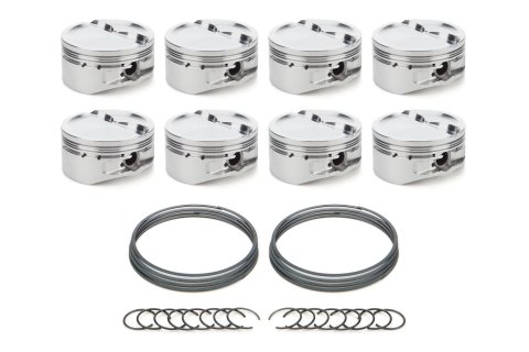 Piston - AutoTec - Dished - Forged - 4.030 in Bore - 1.5 x 1.5 x 3.0 mm Ring Grooves - Minus 20.00 cc - Small Block Ford - Set of 8