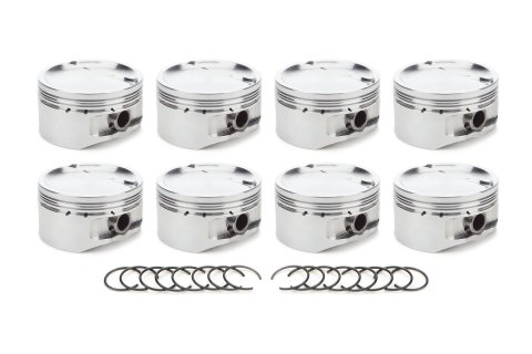 Piston - AutoTec - Dished - Forged - 4.030 in Bore - 1.5 x 1.5 x 3.0 mm Ring Grooves - Minus 29.50 cc - Small Block Ford - Set of 8