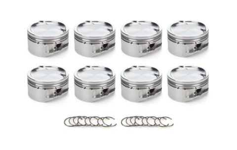 Piston - AutoTec - Dished - Forged - 4.125 in Bore - 1.5 x 1.5 x 3.0 mm Ring Grooves - Minus 34.20 cc - Small Block Ford - Set of 8