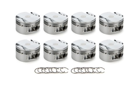 Piston - AutoTec - Flat Top - Forged - 3.631 in Bore - 1.5 x 1.5 x 3.0 mm Ring Grooves - Minus 3.00 cc - Ford Coyote - Set of 8
