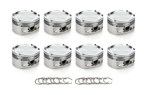 Piston - AutoTec - Dished - Forged - 3.631 in Bore - 1.5 x 1.5 x 3.0 mm Ring Grooves - Minus 16.00 cc - Ford Coyote - Set of 8