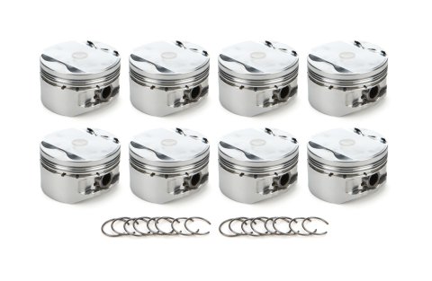 Piston - AutoTec - Flat Top - Forged - 3.572 in Bore - 1.5 x 1.5 x 3.0 mm Ring Grooves - 0.00 cc - Ford Modular - Set of 8