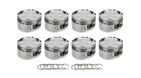 Piston - AutoTec - Dished - Forged - 3.572 in Bore - 1.5 x 1.5 x 3.0 mm Ring Grooves - Minus 20.00 cc - Ford Modular - Set of 8