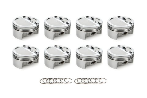 Piston - AutoTec - Dished - Forged - 4.075 in Bore - 1.5 x 1.5 x 3.0 mm Ring Grooves - Minus 13.40 cc - GM LS-Series - Set of 8
