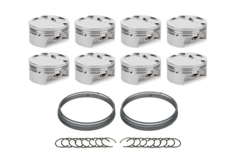 Piston - AutoTec - Dished - Forged - 4.075 in Bore - 1.5 x 1.5 x 3.0 mm Ring Grooves - Minus 22.90 cc - GM LS-Series - Set of 8