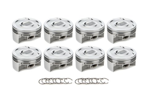 Piston - AutoTec - Flat Top - Forged - 4.070 in Bore - 1.5 x 1.5 x 3.0 mm Ring Grooves - Minus 8.30 cc - GM LT-Series - Set of 8