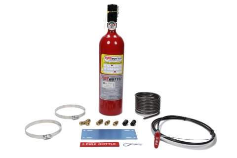 Fire Suppression System - Fire Bottle - RC - Manual - novec 1230 - SFI Rated - 5.0 lb Bottle - Fittings / Hose / Mount / Pull Cable - Kit