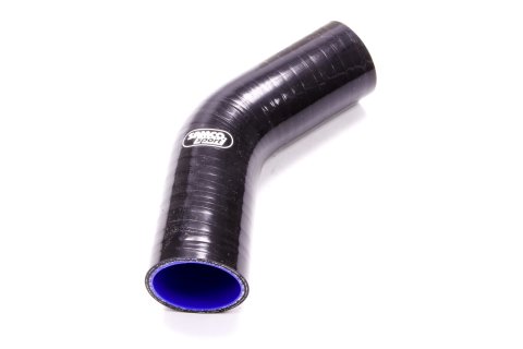 Tubing Elbow - 45 Degree - 1-3/4 in ID - 4.0 mm Thick Wall - Silicone - Black - Each