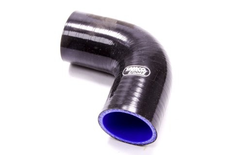 Tubing Elbow - 90 Degree - 2 in ID - 5.0 mm Thick Wall - Silicone - Black - Each