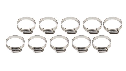 Hose Clamp - Worm Gear - 35-50 mm - Stainless - Set of 10
