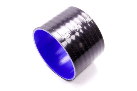 Tubing Coupler - Straight - 4 in ID - 3 in Long - 6.5 mm Thick Wall - Silicone - Black - Each