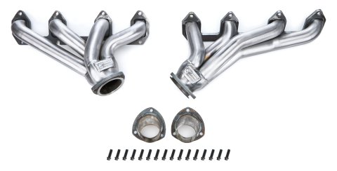 Headers - Short Tube - 1.75 in Primary - 3 in Collector - Hardware Included - Steel - Natural - Ford FE-Series - Ford Passenger Car 1965-71 - Pair