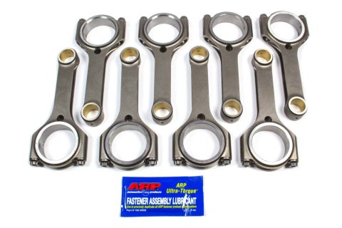 Connecting Rod - Ultra Q-Lite - H Beam - 6.000 in Long - Bushed - 7/16 in Cap Screws - 8740 Bolt - Forged - Steel - Small Block Chevy - Set of 8