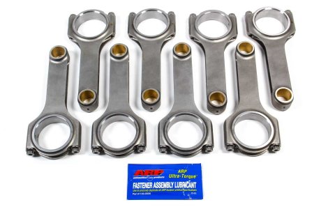 Connecting Rod - Pro Sport - H Beam - 6.000 in Long - Bushed - 7/16 in Cap Screws - ARP2000 Bolt - Forged - Steel - Small Block Chevy - Set of 8