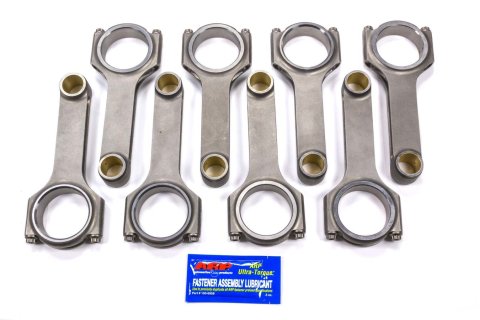 Connecting Rod - H Beam - 6.760 in Long - Bushed - 7/16 in Cap Screws - 8740 Bolt - Forged - Steel - Mopar B / RB-Series / 426 Hemi - Set of 8
