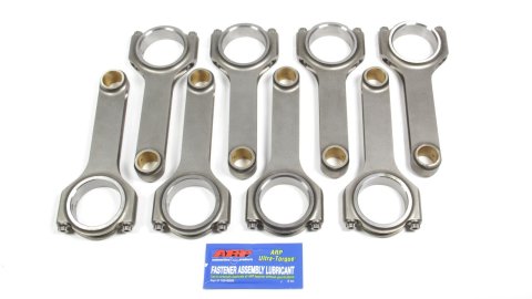 Connecting Rod - H Beam - 6.700 in Long - Bushed - 7/16 in Cap Screws - ARP2000 Bolt - Forged - Steel - Big Block Chevy - Set of 8
