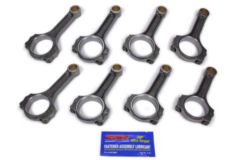 Connecting Rod - Pro Series - I Beam - 5.400 in Long - Bushed - 7/16 in Cap Screws - 8740 Bolt - Forged - Steel - Small Block Ford - Set of 8