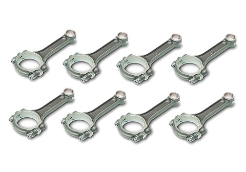 Connecting Rod - Pro Stock - I Beam - 5.700 in Long - Press Fit - 3/8 in Cap Screws - 8740 Bolt - Forged - Steel - Small Block Chevy - Set of 8