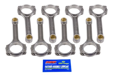 Connecting Rod - I Beam - 6.000 in Long - Bushed - 7/16 in Cap Screws - 8740 Bolt - Forged - Steel - Small Block Chevy - Set of 8